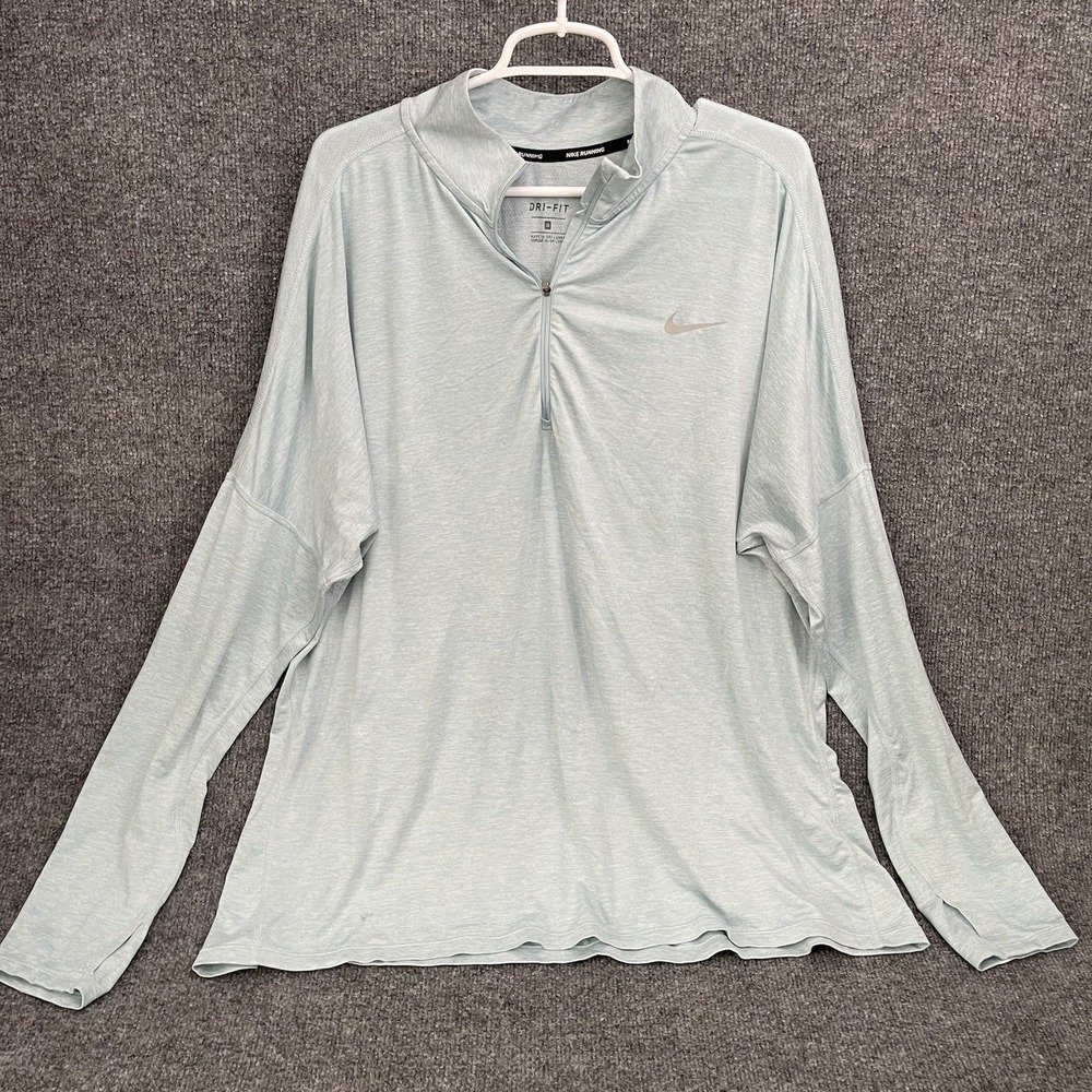 Nike Running Reflective Pullover Womens Sz 1X 1/4 Zip Long Sleeve 854328 452